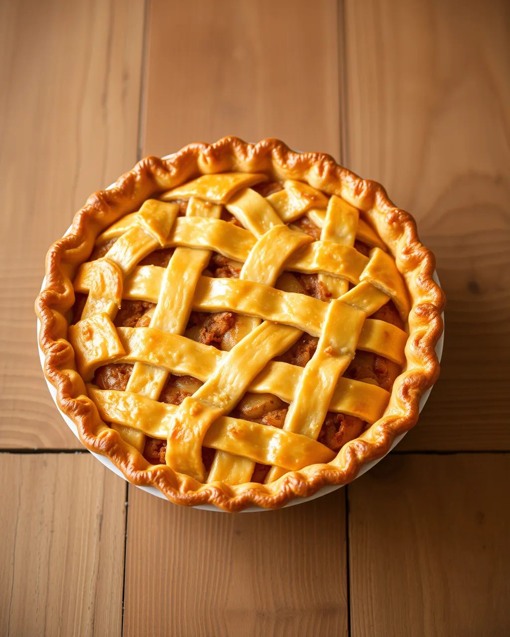 A slice of classic apple pie on a plate